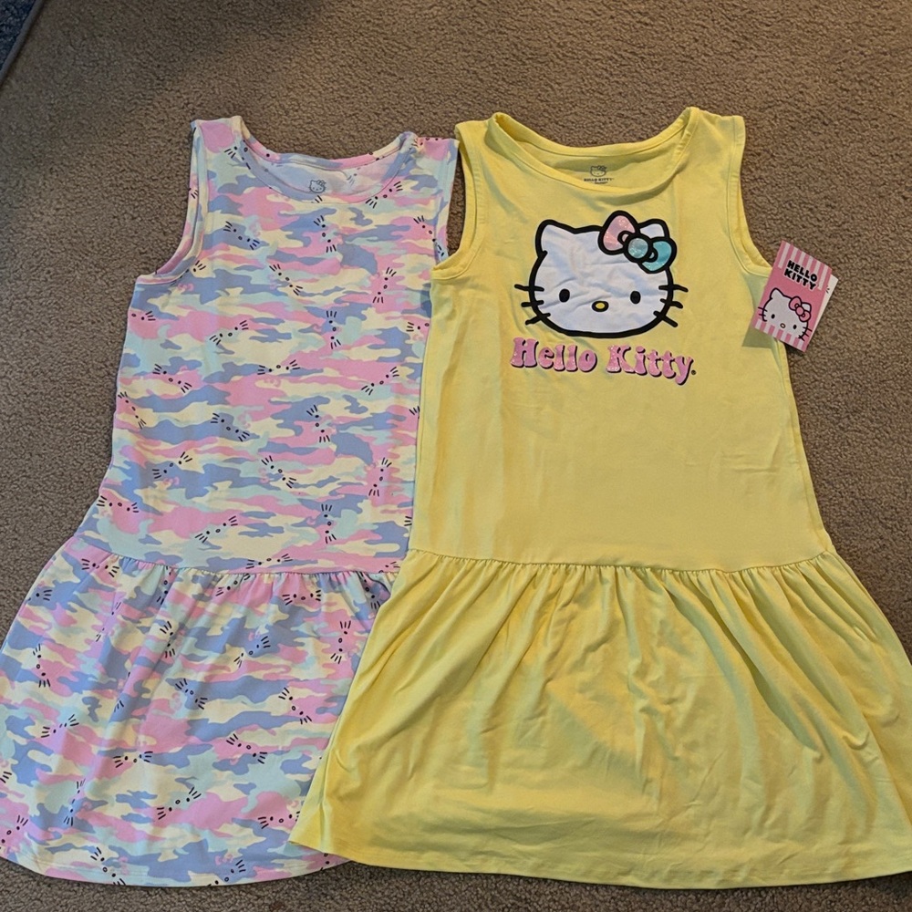 Hello Kitty Yellow and Pastel Kids Nightgown Set